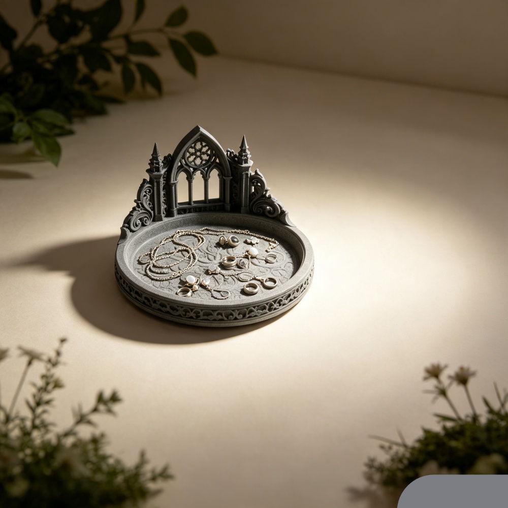 3D Printed White Gothic Cathed - Jewelry Making Desk 评论和价格